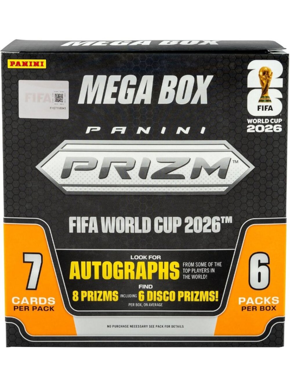 2026 FIFA World Cup Trading Cards Mega Box - Panini Prizm, Collectible Sports